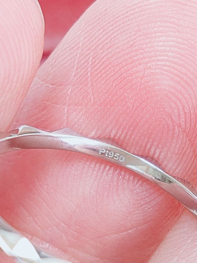 未使用品 pt950 天然デマントイドガーネット リング