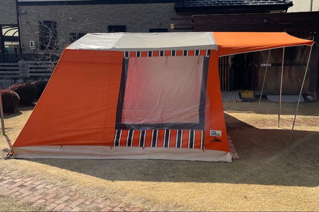 ①ドイツ幕 ヴィンテージテント コットンテント ロッヂ型