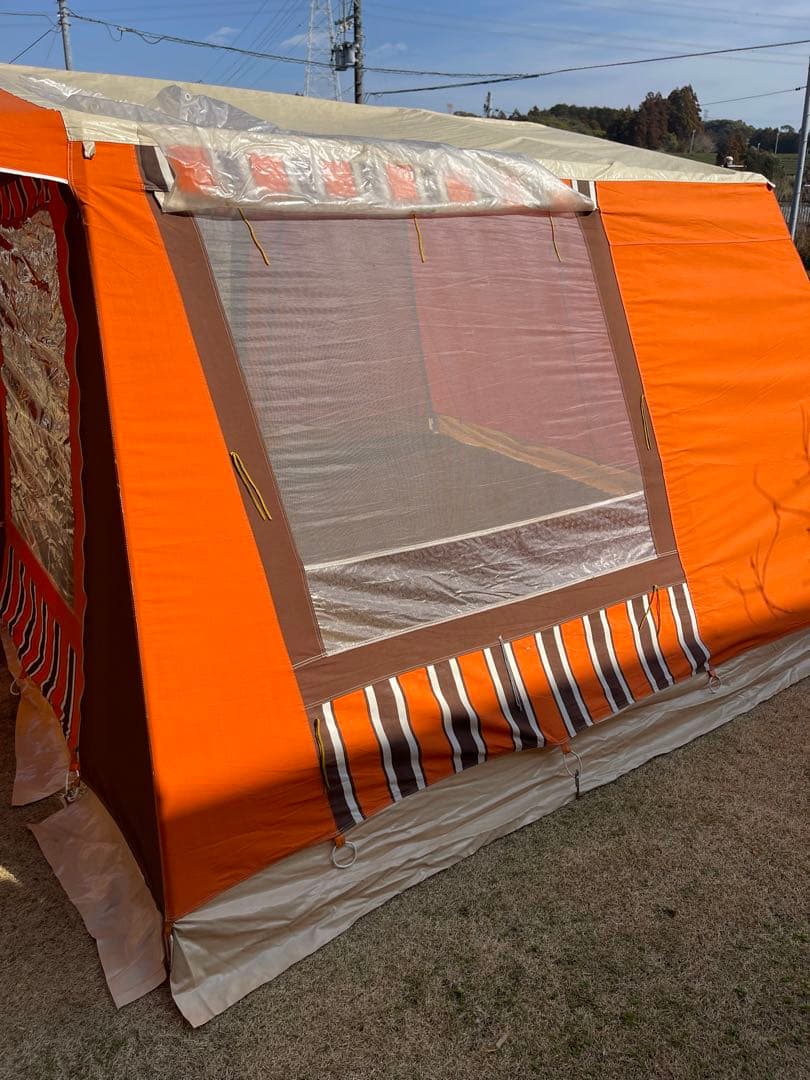 ①ドイツ幕 ヴィンテージテント コットンテント ロッヂ型