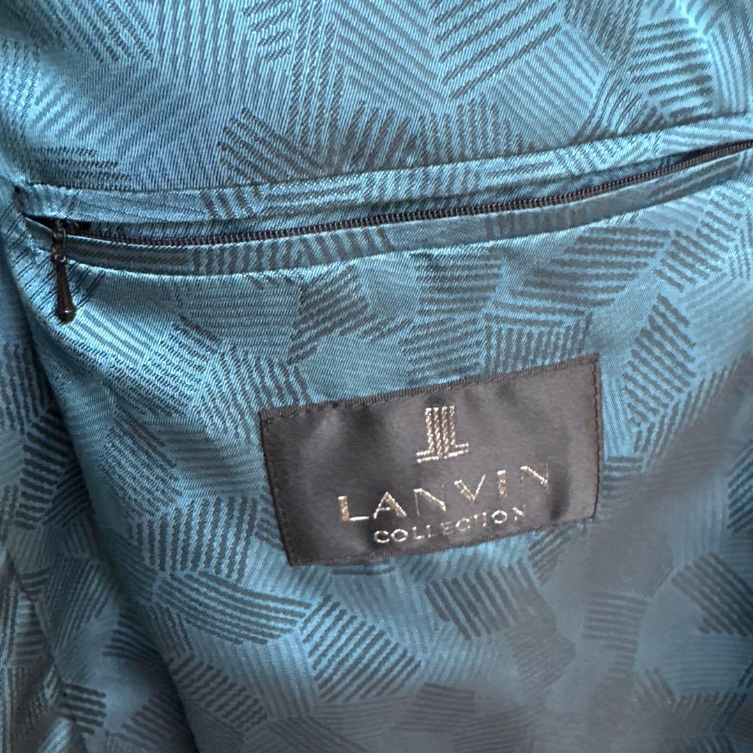 ランバンコレクション　レザーウール混合カジュアルジャケット　サイズ50