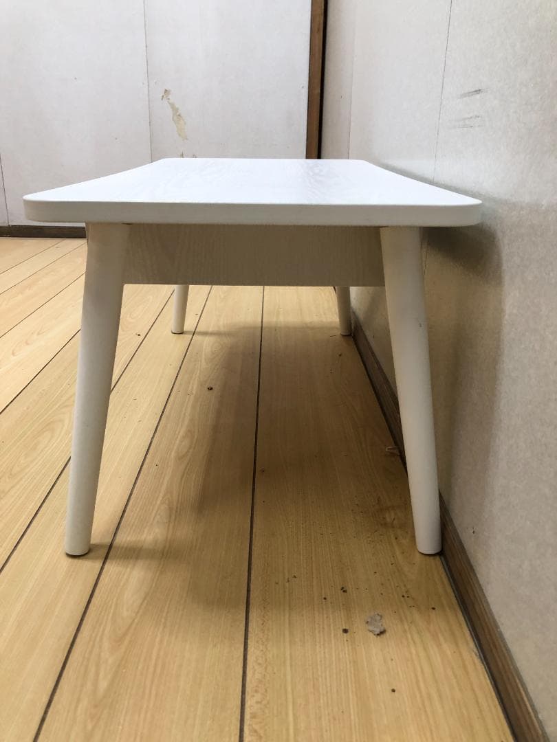 引き出し付きローテーブル センターテーブル 幅80cm ホワイト 75069