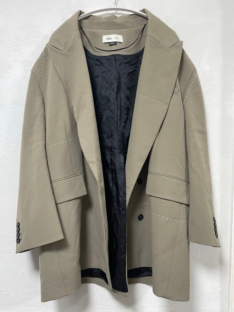 ザラ×メゾンスペシャル　オーバーサイズブレザートップステッチ　ジャケット