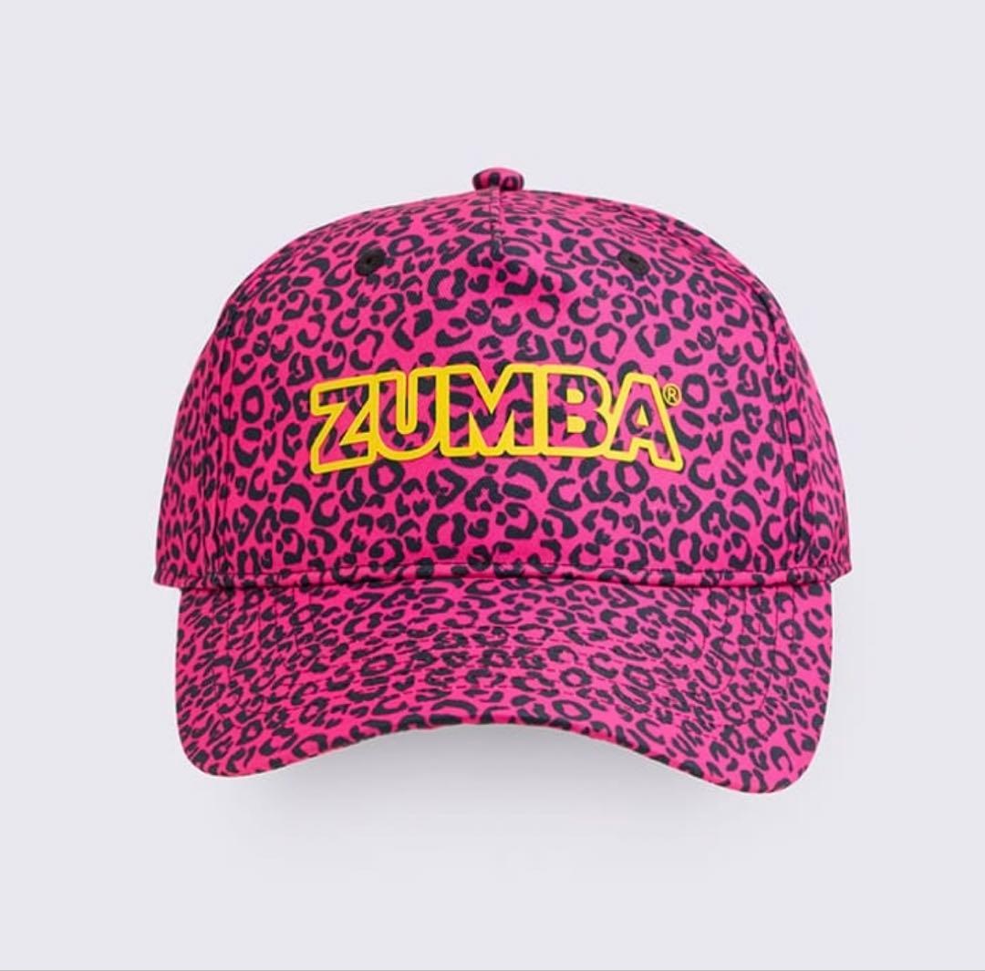ZUMBA 正規品最新作！未使用未開封！大人気ピンクヒョウ柄キャップ！