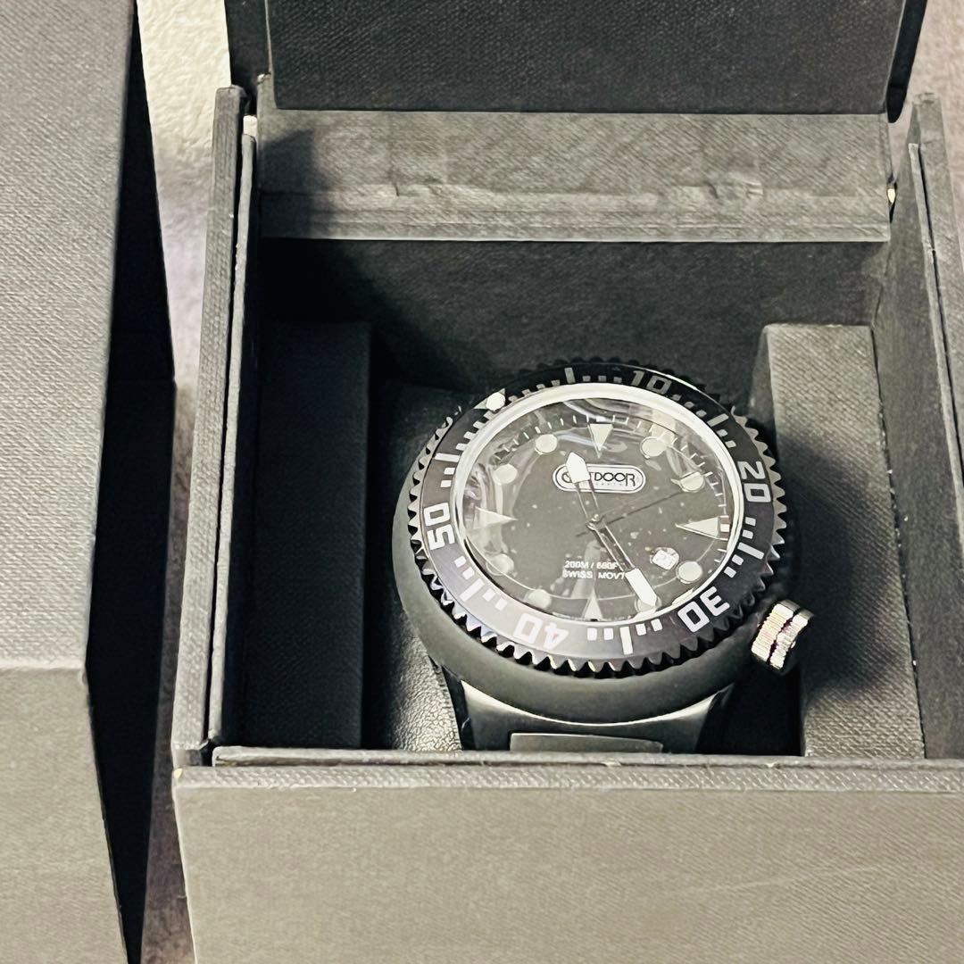 新品 ラウンドアナログ オーバーサイズ ブラックインデックス ODP2001-1