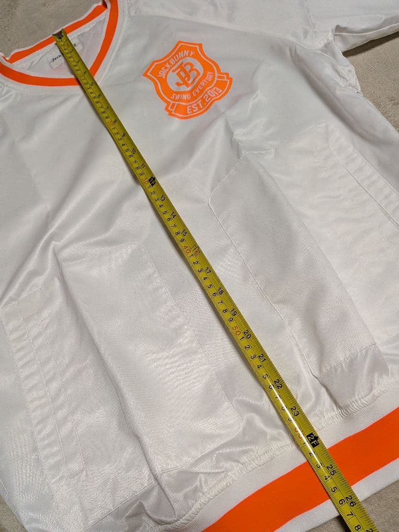 ジャックバニー　メンズ　プルオーバー　ジャケット　ホワイト　オレンジ