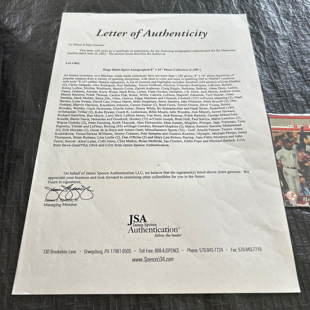 MLB  J.D.ドリュー　直筆サイン入りフォト　ボストンレッドソックス