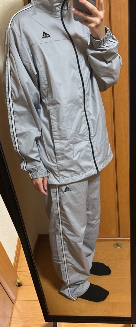 adidas ナイロン 上下セット テック系 Lサイズ