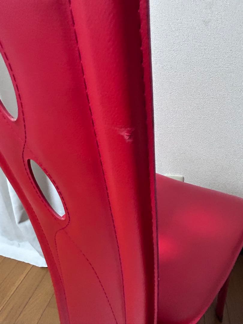 IDC大塚家具　ハイバックチェア　赤　2脚セット