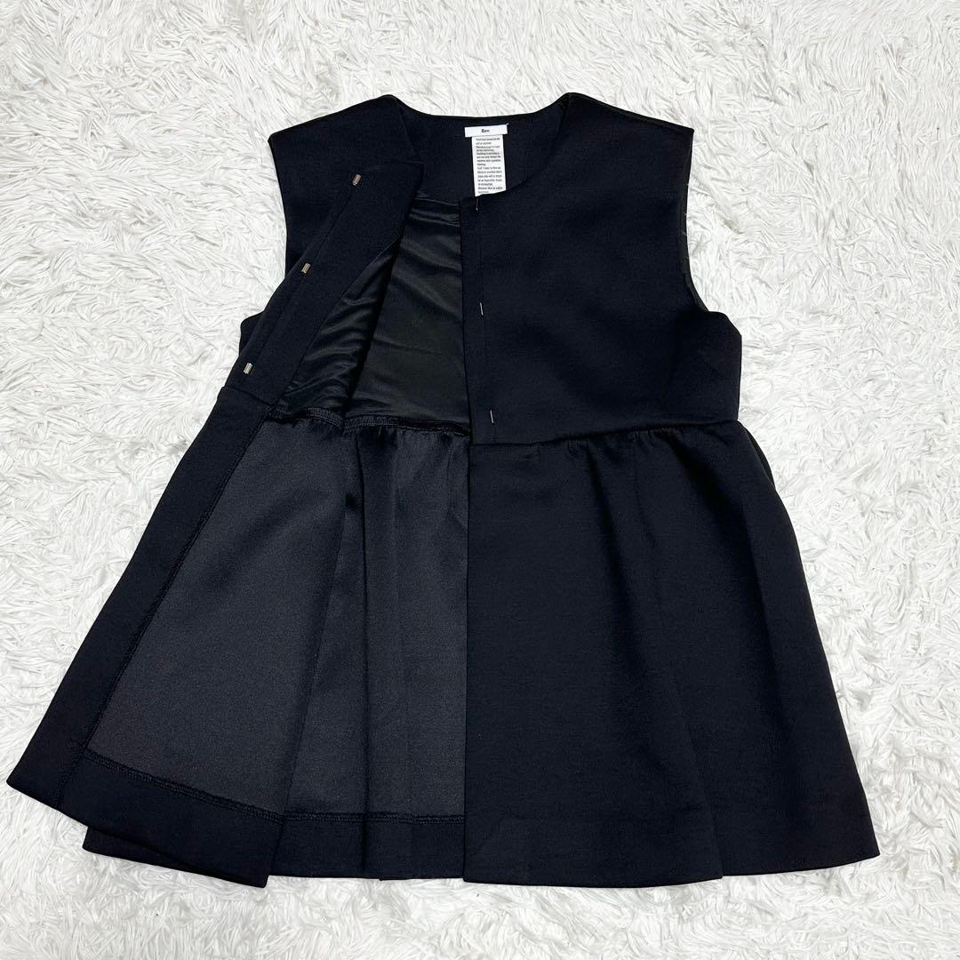 Sov. 2025年 ダンボール ボンディング ペプラム ジレ ベスト ブラック