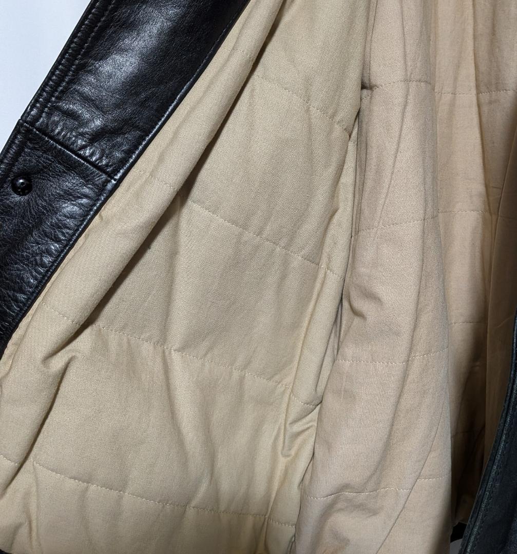 CHEVIGNON　レザージャケット　ブラック　L　古着