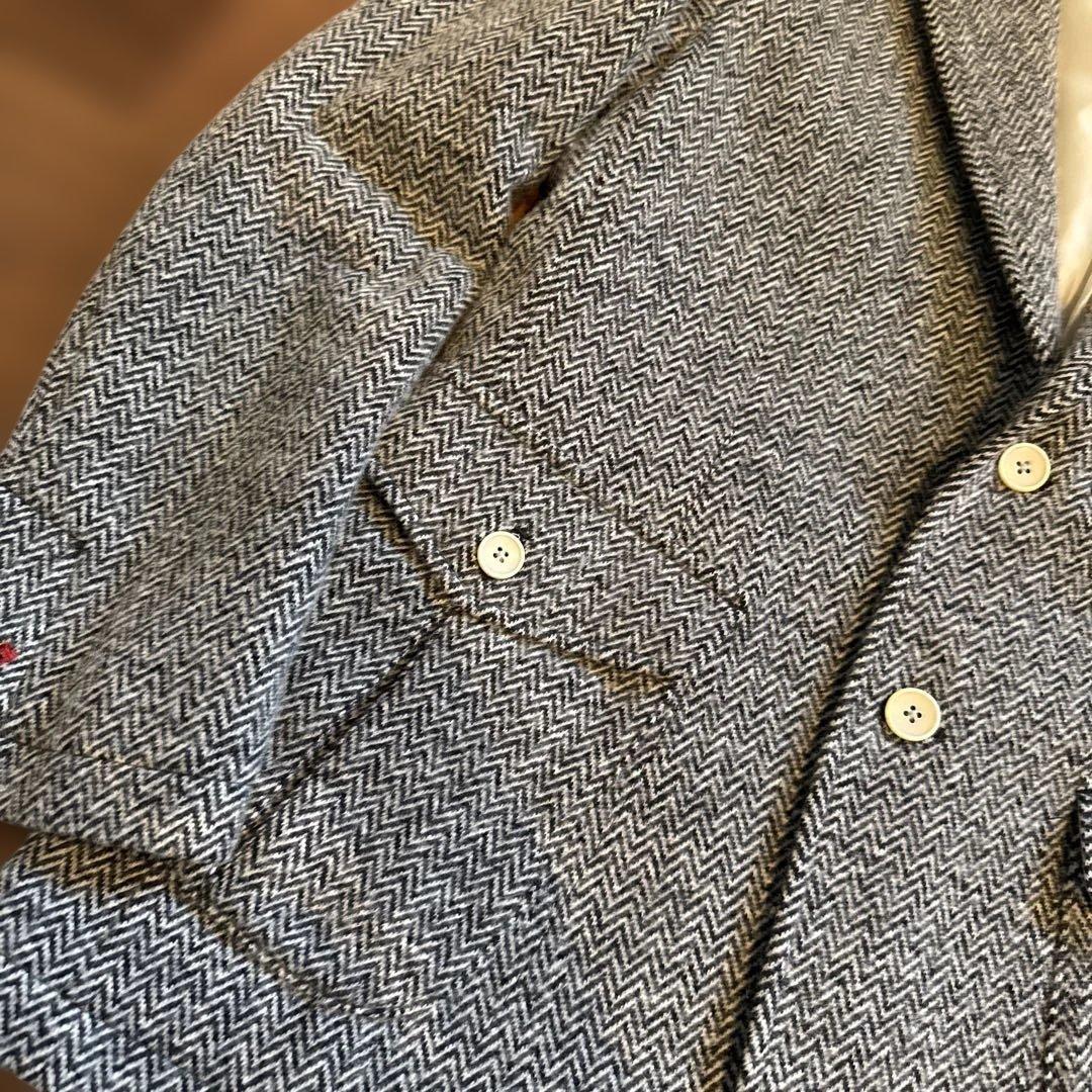 CROCIERA ヘリンボーン ブレザー グレー