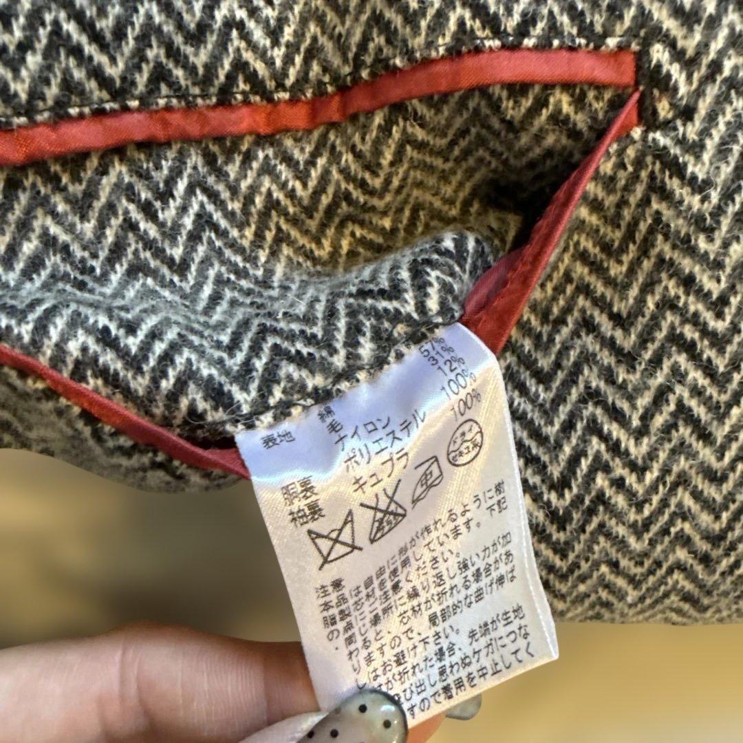 CROCIERA ヘリンボーン ブレザー グレー