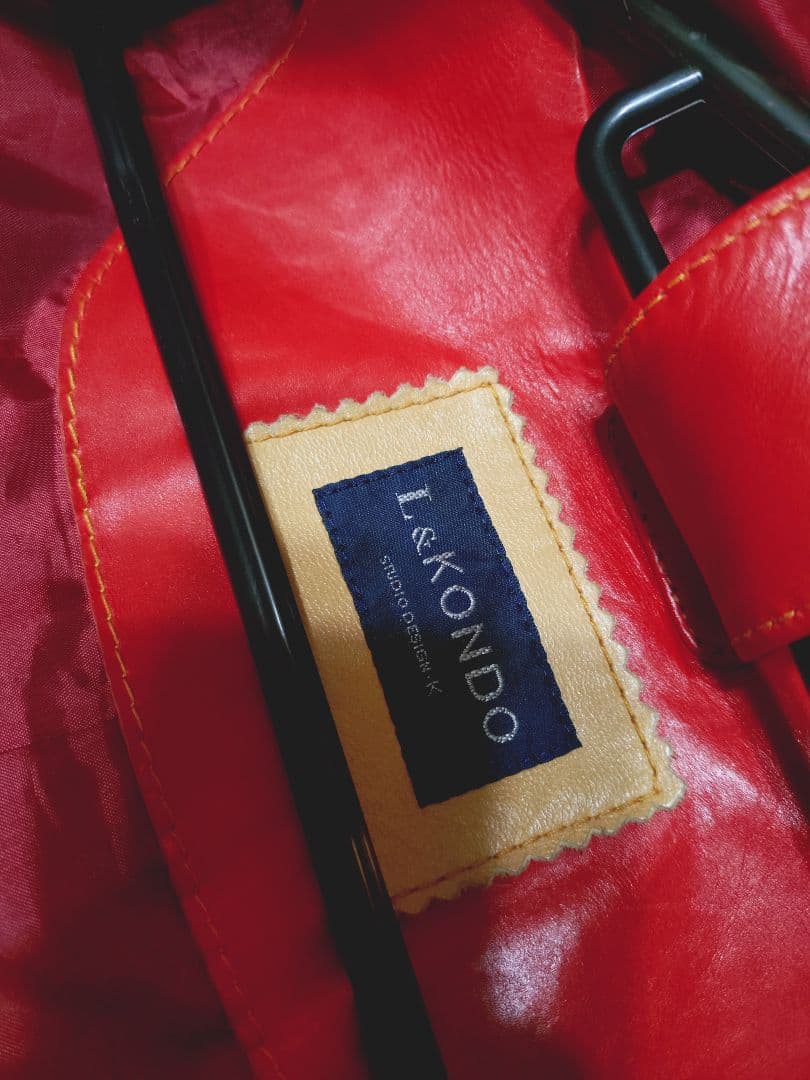 L＆KONDO ルコンド　マウンテンレザーパーカー　レッド