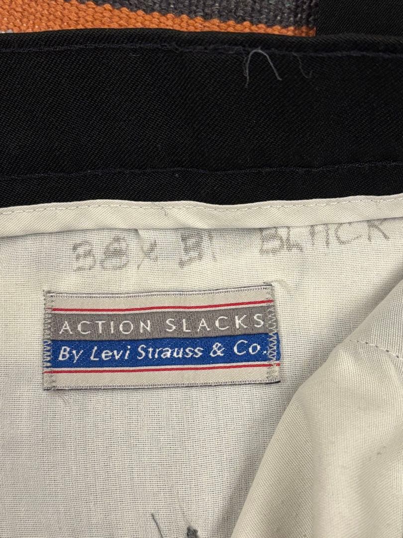 levis action slacks ブラック 97年製 37×31