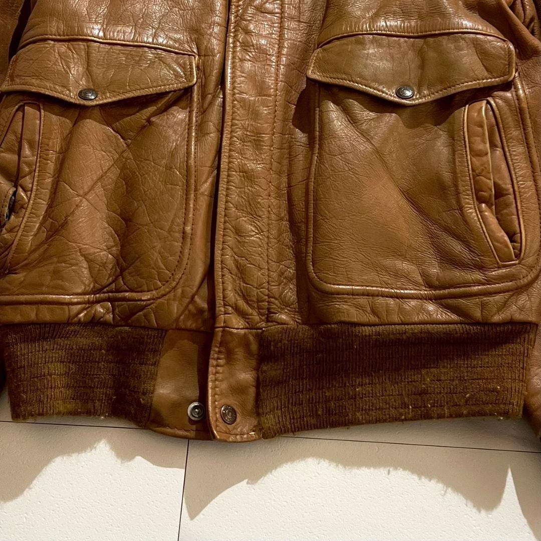 希少70s　Schott ショット　A-2　フライトジャケット　レザー　ライナー