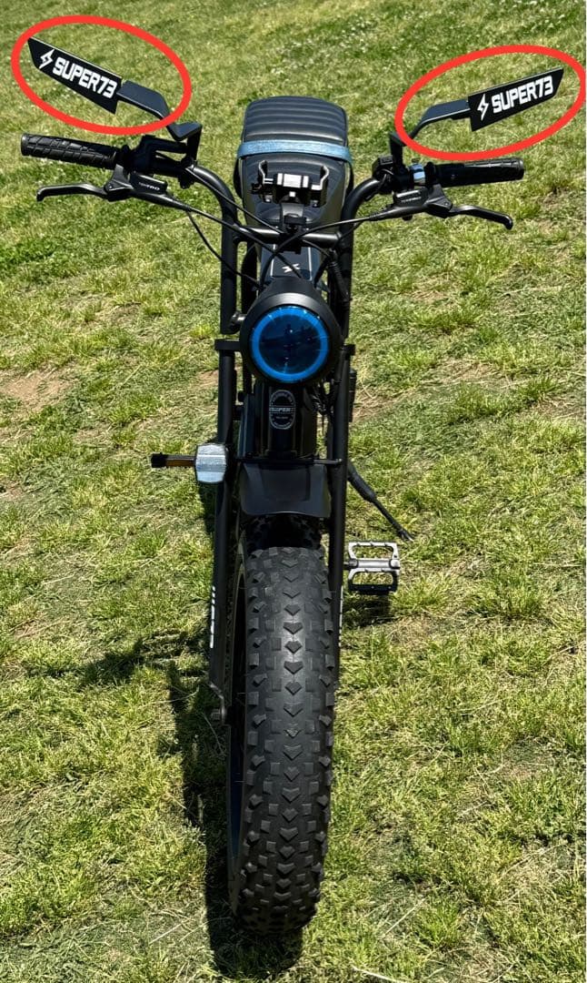 【最終値引】特注カスタムsuper73ミラーsuper73ロゴ付きミラーAタイプ