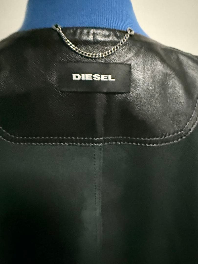 美品 ディーゼル ペーパーレザーブルゾン 羊革