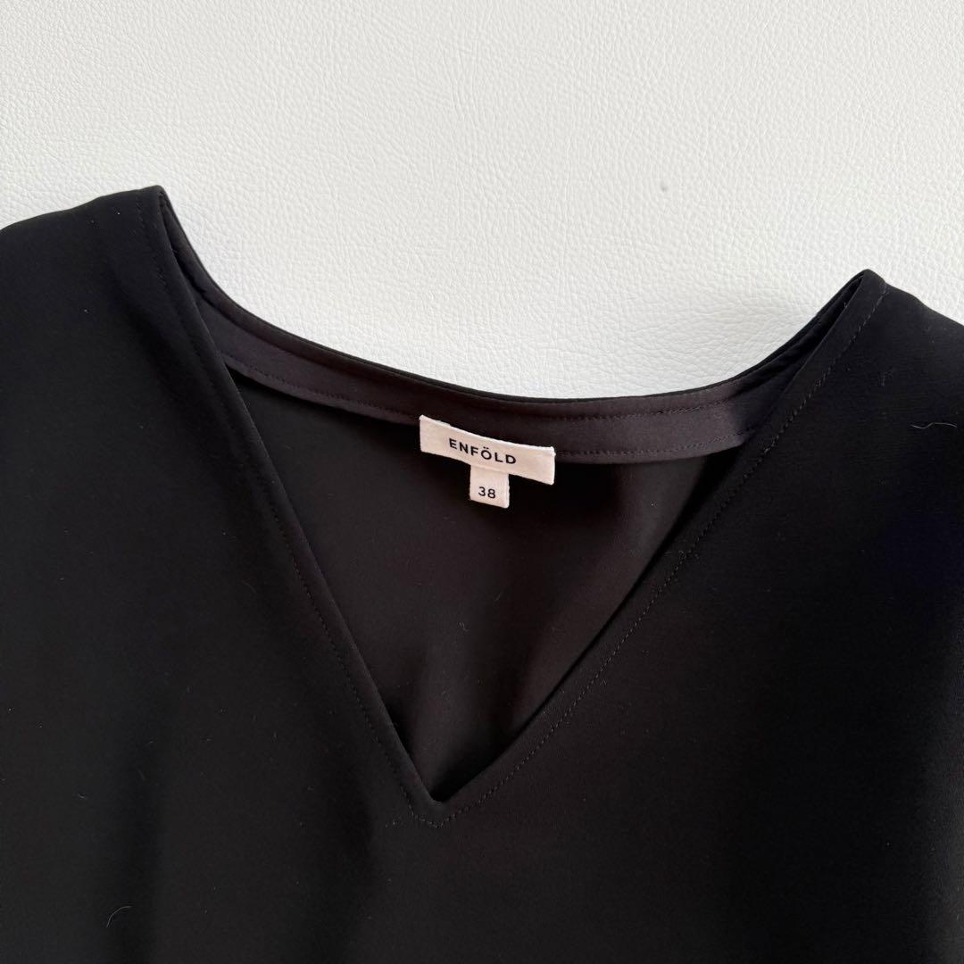 美品✨エンフォルド　フレアブラウス　Ｖネック　洗濯できる　卒業式　入学式　黒