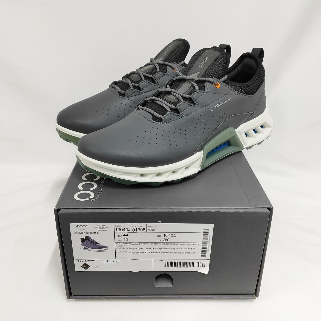 ○★新品未使用 エコー バイオムC4 ゴアテックスゴルフシューズ グレー27.5