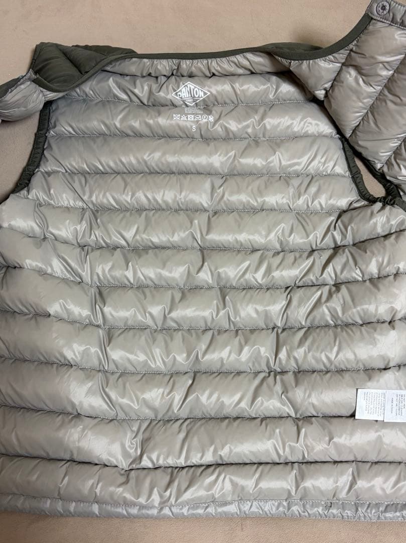 DANTON インナーダウンベスト カーキ　S #DT-A0026 NNF