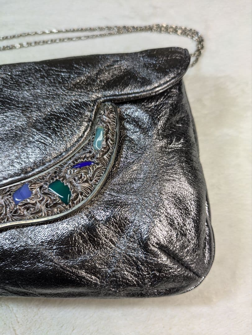 濱野　ハマノ　サンピエトロ　ショルダーバッグ　パーティーバッグ　宝石　貴石