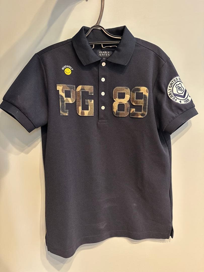 ほぼ新品　PEARLY GATES PG ポロシャツ ネイビー　ゴルフウェア