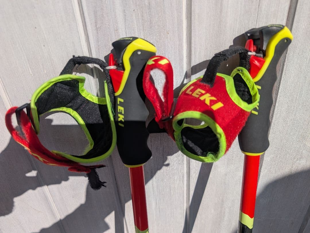 LEKI スキー用ストック 123cmレッド/イエロー