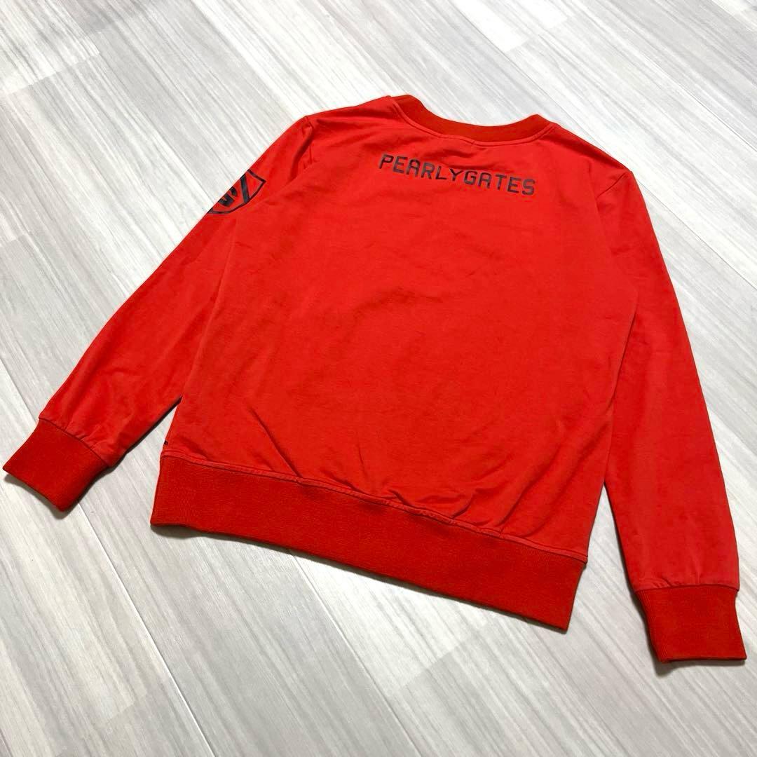 美品★PEARLY GATES★長袖スウェット　メンズ　4(M) オレンジ×黒