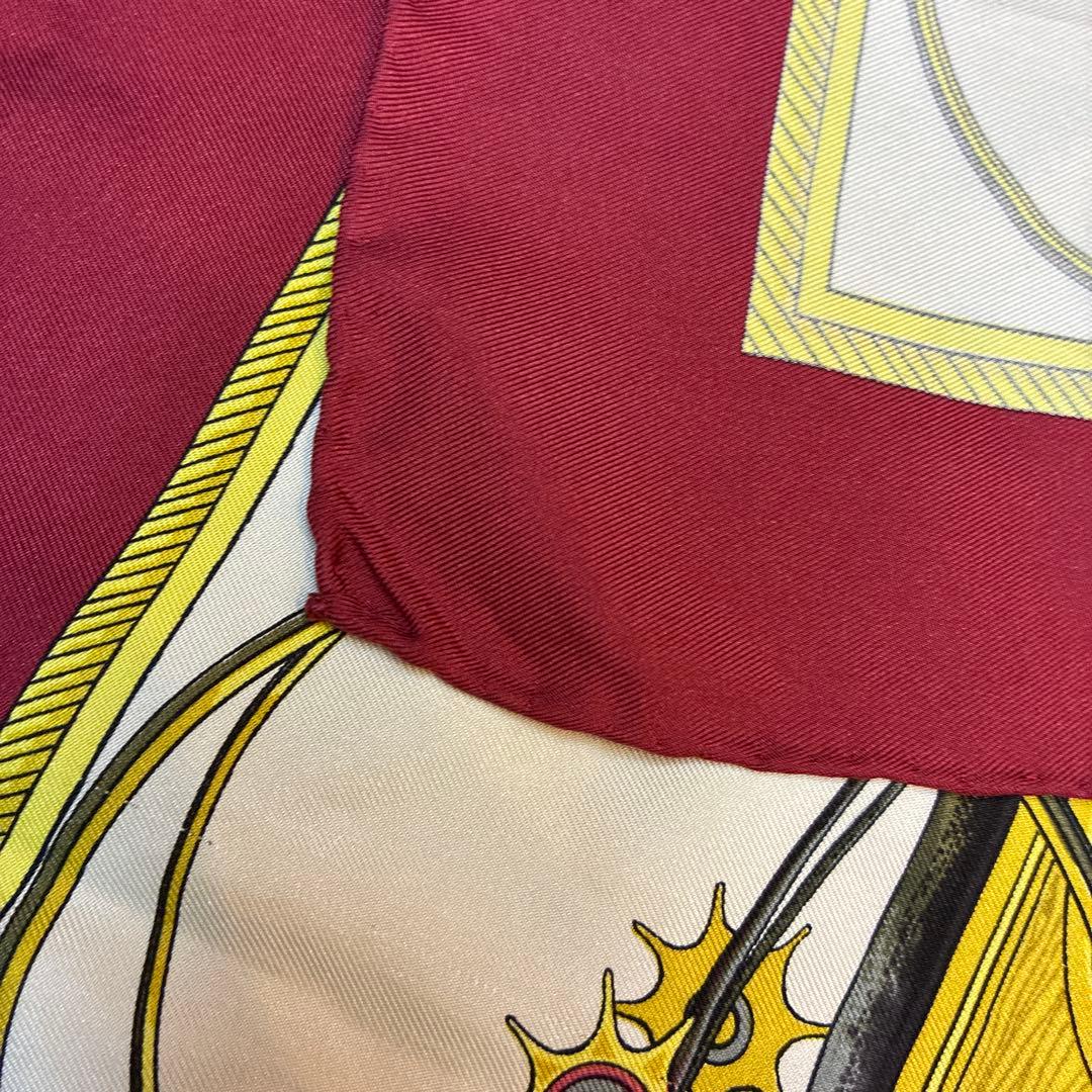 エルメス　カレ90　シルク88cm スカーフ　レッド