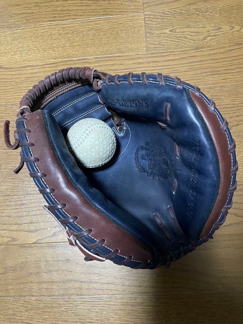 【ほづみ】ハタケヤマ　DB29 軟式グローブ ネイビー/ブラウン