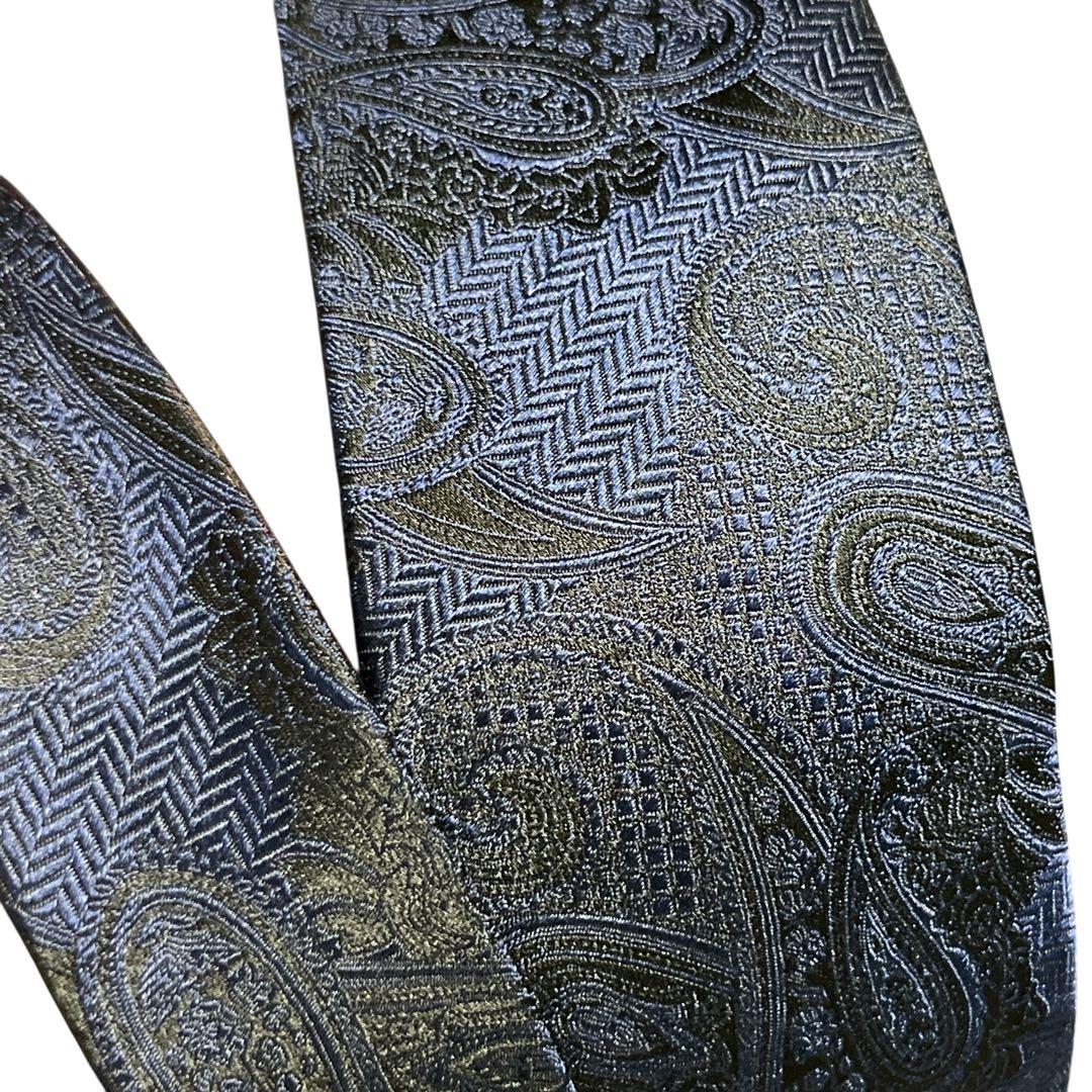 【ちゃん様】Paul Smith ポールスミス ネクタイ ペイズリー ネイビー