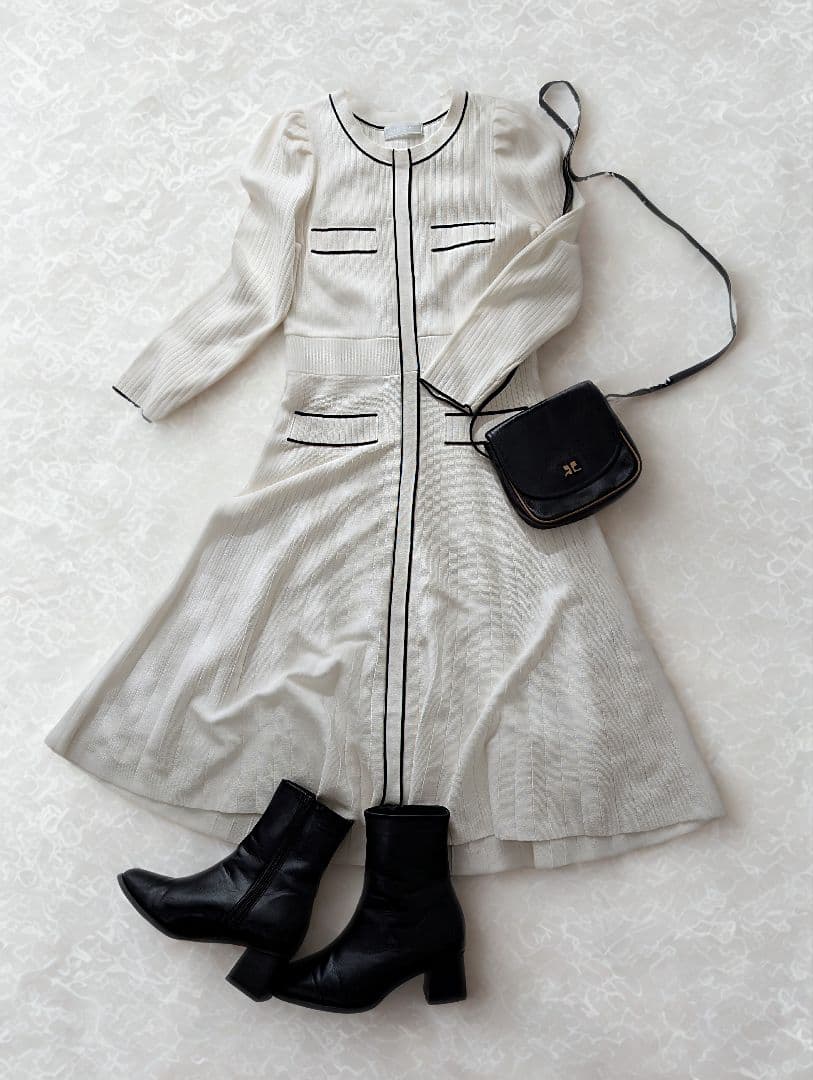 美品✨️ CELFORD セルフォード マーメイドニットワンピース M ホワイト