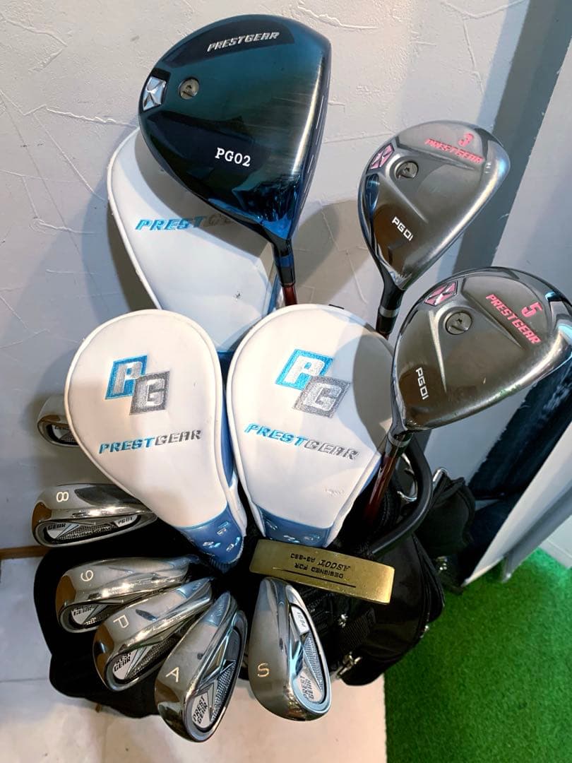 豪華　プレストギア　バッグ/ホンマ/キャスター　レディースゴルフクラブフルセット