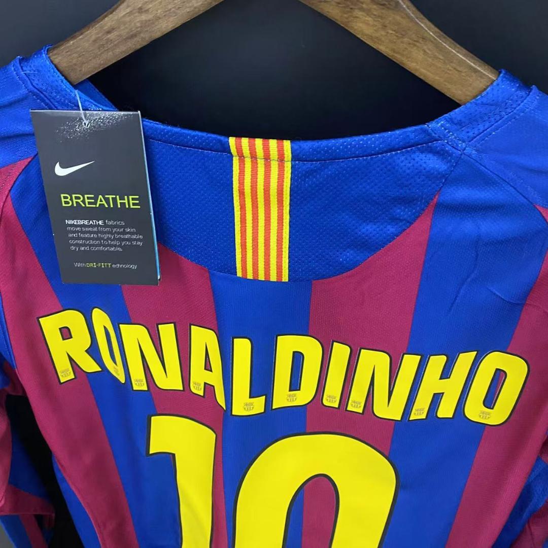 【未使用】ユニフォーム10番 RONALDINHO 長袖 Lサイズ #0