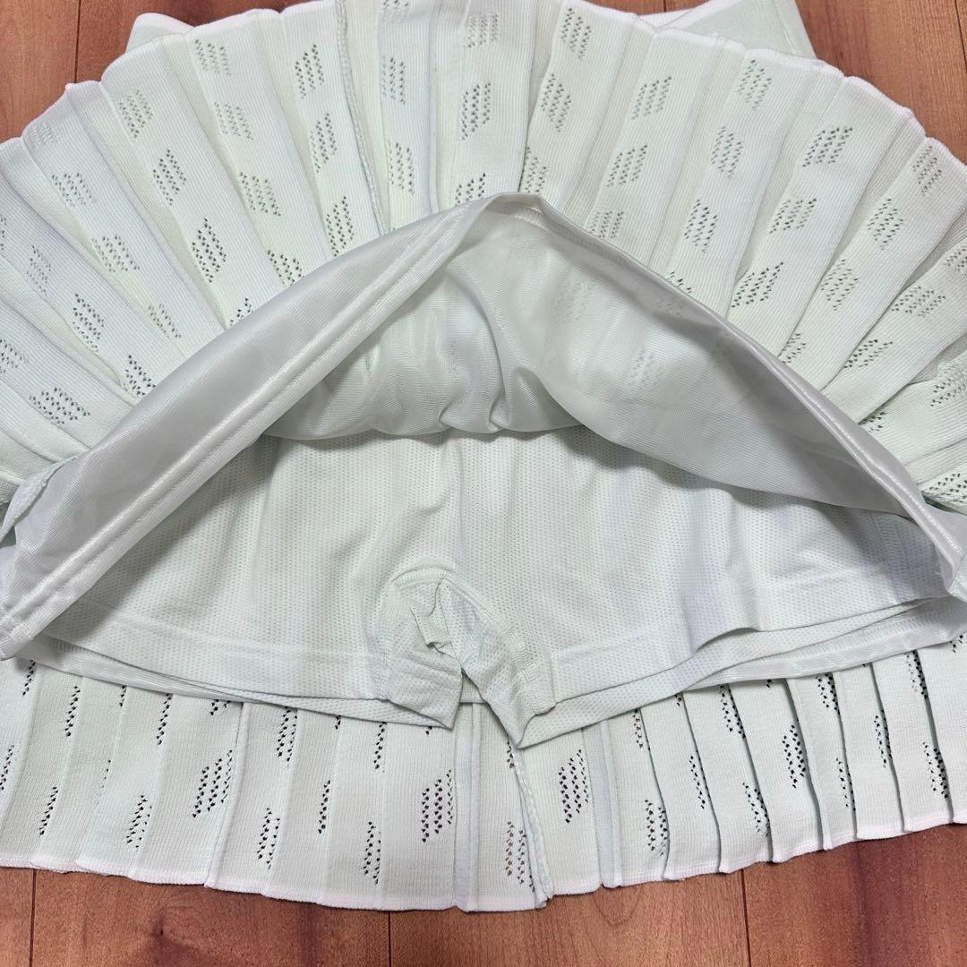 サマーニット　セットアップ　春夏　パフスリーブ　プリーツスカート　サイズL