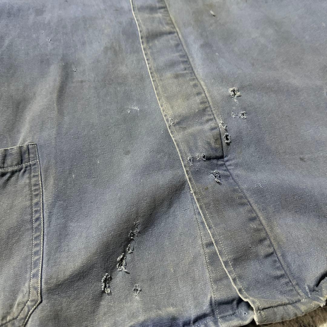 ヴィンテージ ユーロワークジャケット フレンチワーク ボロ フェード