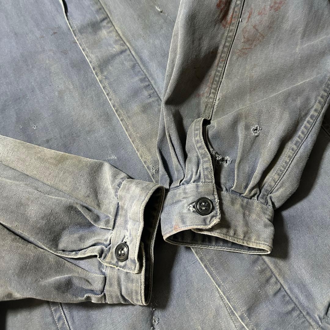 ヴィンテージ ユーロワークジャケット フレンチワーク ボロ フェード