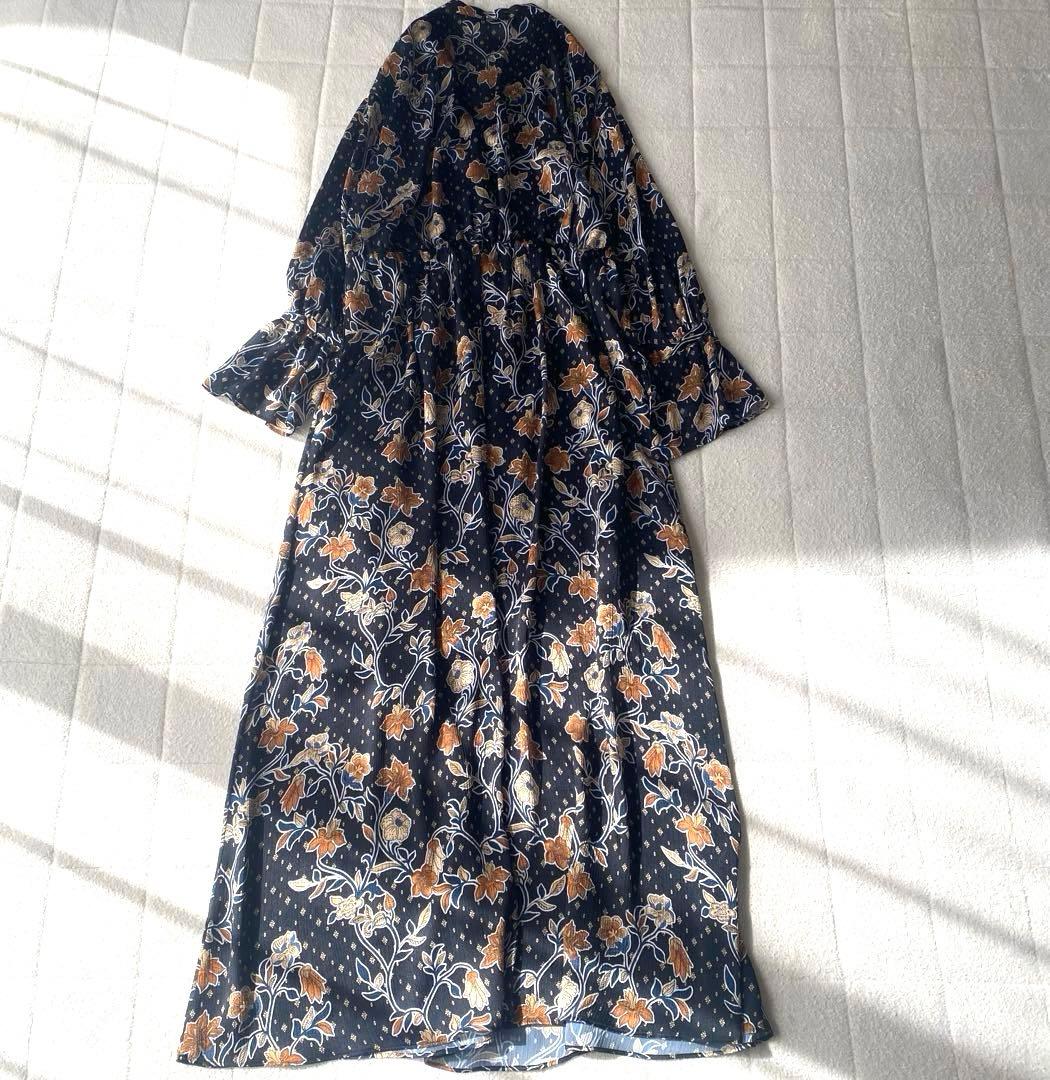 イエナ　花柄ワンピース　ロングワンピース　日本製