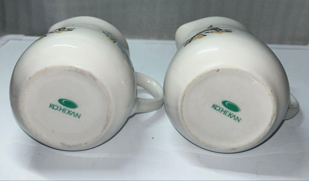 【非売品】珈琲館ミルクピッチャー2個& 黒と青の信楽焼風ピッチャーセット