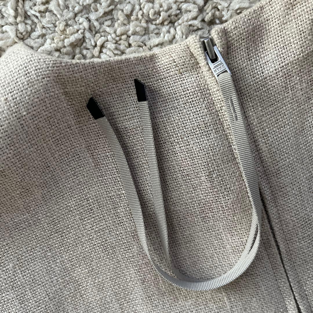 HYKE LINEN CROPPED TOP ハイク リネンベスト