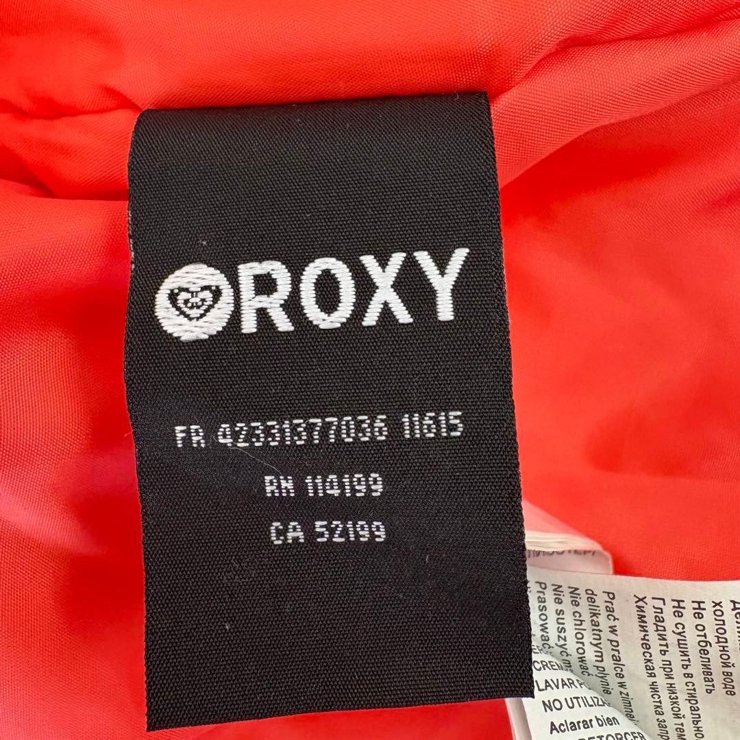 ROXY スノーボードウェア 上S 下9白系ペイズリー柄ジャケット×ピンクパンツ