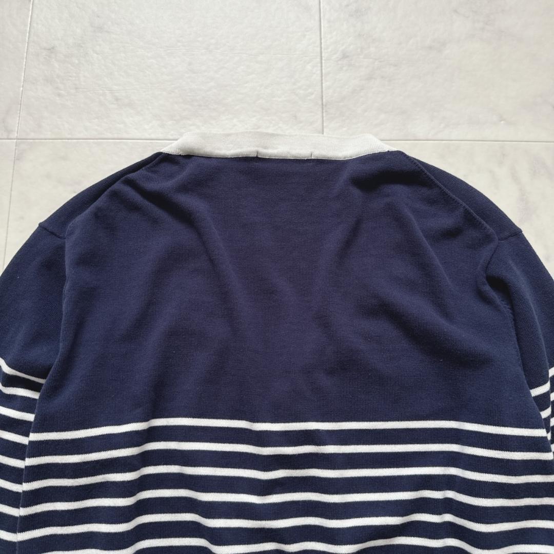 BEAMS GOLF ボーダー カーディガン 紺 M