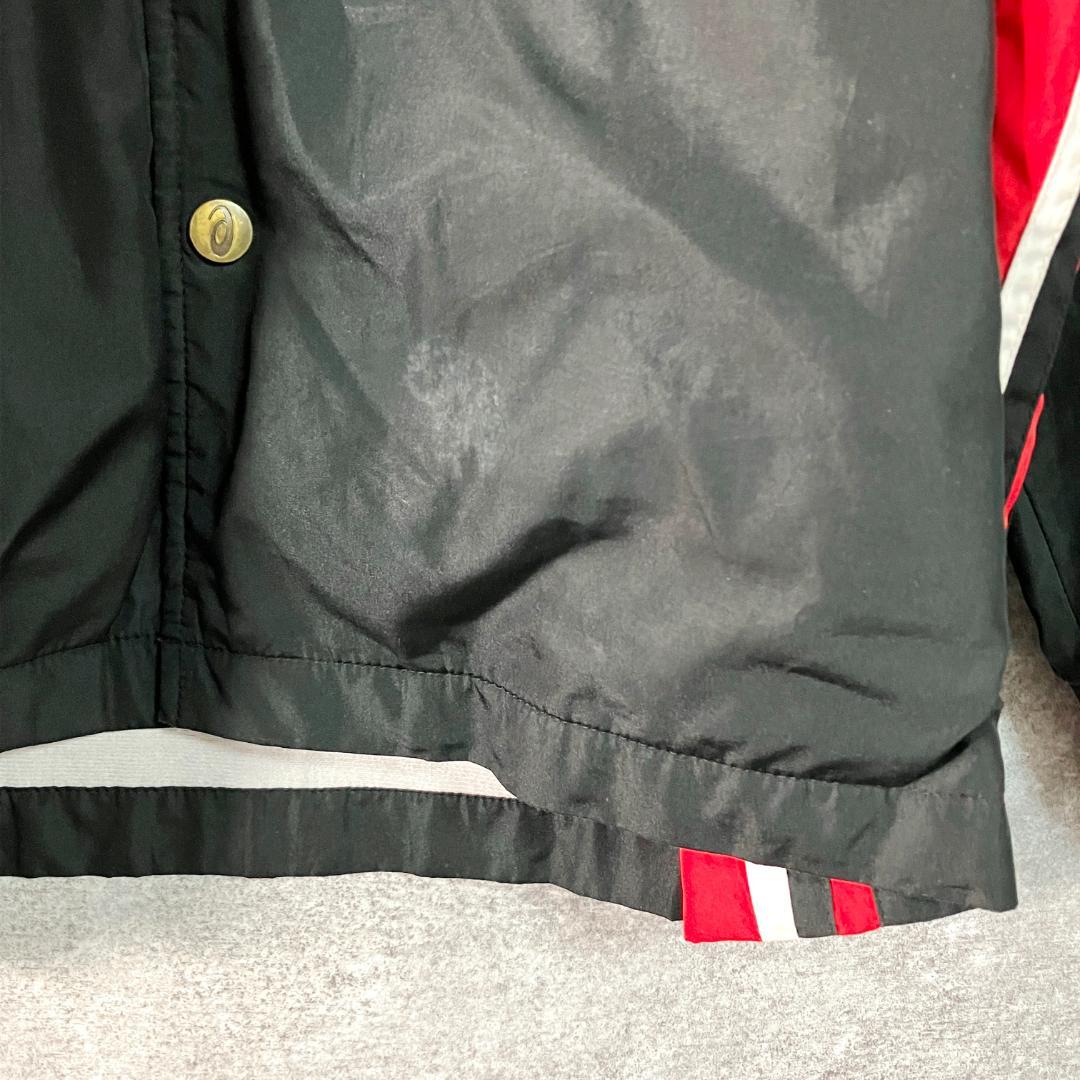 asics　ウィンドブレーカー　セットアップ　バスケ ブラック　ボタン　防寒