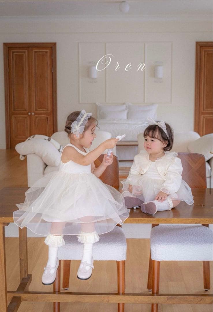 ♦︎新品♦︎Oren ベビードレス、ワンピース White 【特別出品】