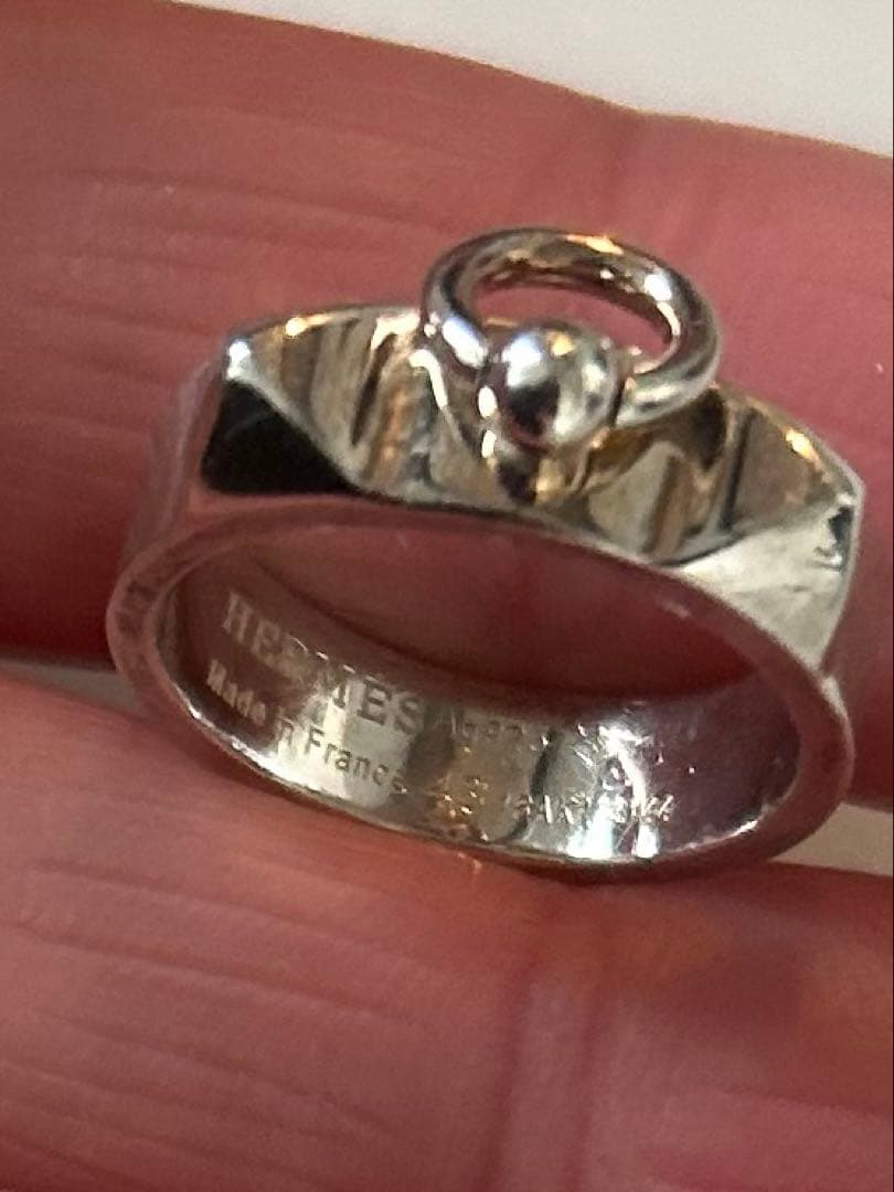 エルメス　コリエ•ド•シアン　シルバーリング　48