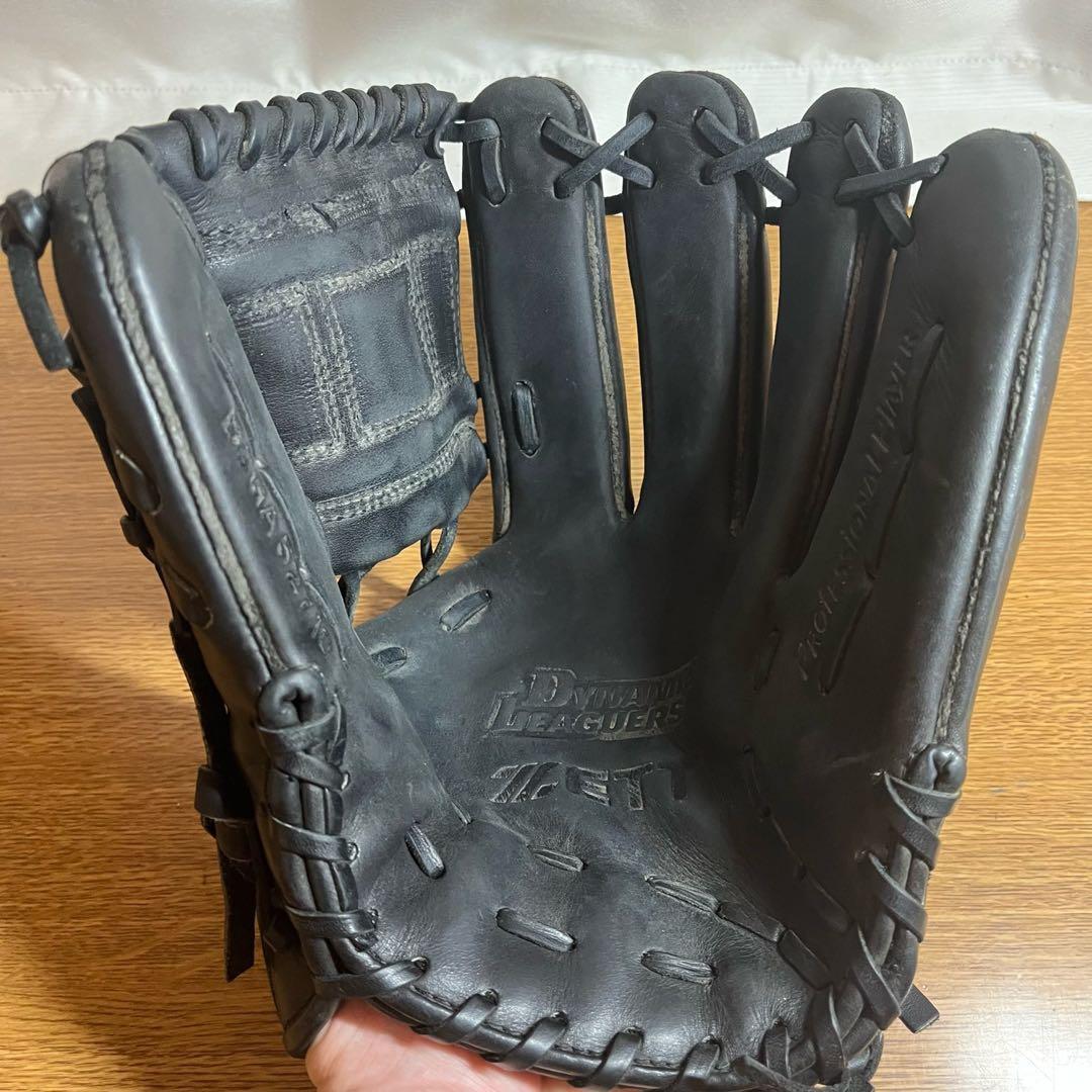 ZETT ダイナミックリーグ 軟式グローブ 黒 内野用 良品