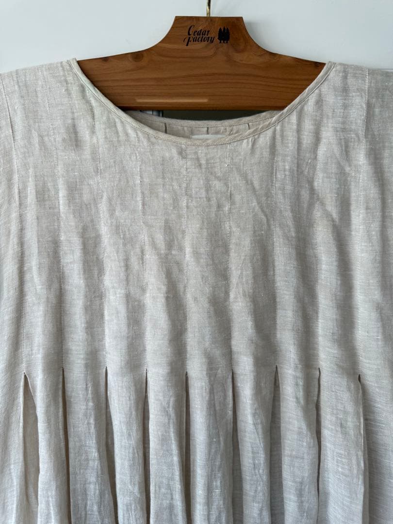 メゾンドソイルmaison de soil 春夏物リネンのロングワンピース