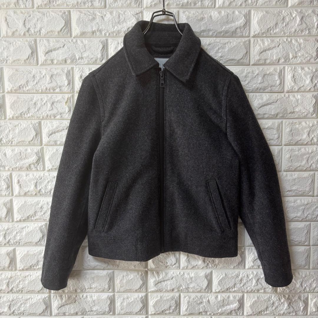 【GAP】00s オールドギャップ ウールJKT 無地 チャコールグレー