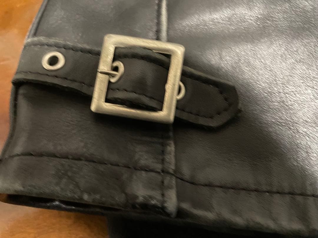 Schott 641 ブラックレザーライダースジャケット 34サイズ USA製