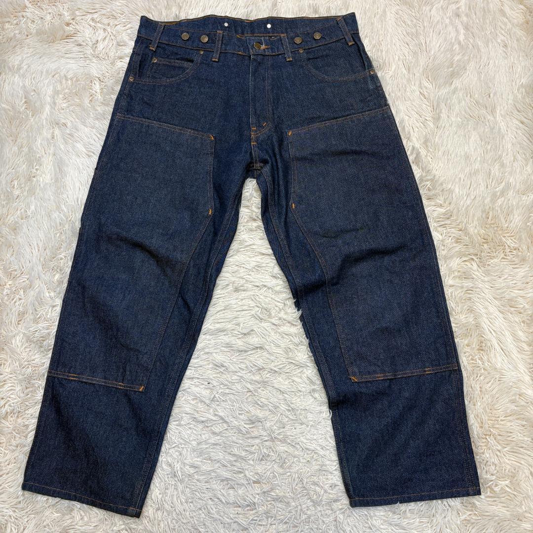 美品　プリズンブルー　ダブルニー　ペインターパンツ　セットアップ　濃紺　2nd